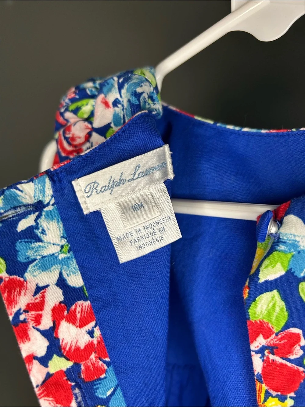 Ralph Lauren Girls Multi Colored Floral Dress with Matching Bloomers  18 Months